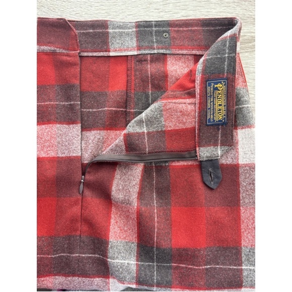 Pendleton Plaid 100 Wool Mini Skirt Womens Size S Red Heritage Print - Picture 6 of 12